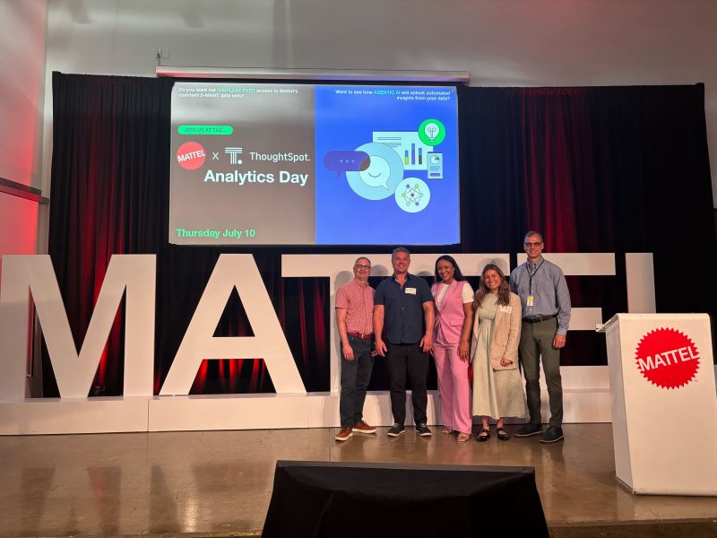 thoughtspot's tweet image. Nostalgia met innovation at @Mattel HQ! ✨ It was truly inspiring to witness Mattel, Inc.'s commitment to leveraging data for smarter decisions across their business.
ThoughtSpot is passionate about empowering organizations to achieve this by enabling teams to instantly search…