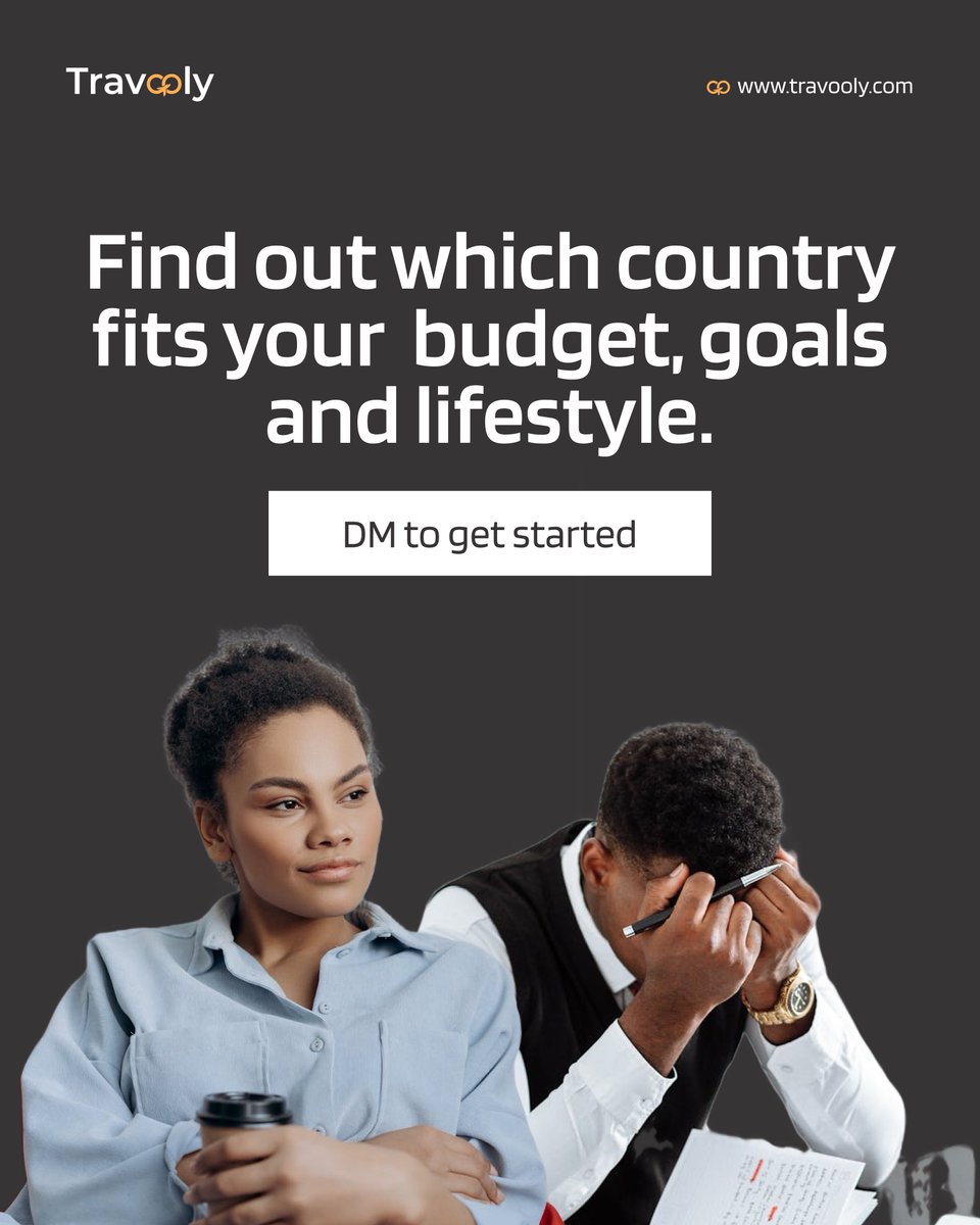TravoolyHQ's tweet image. Travooly helps you out in finding out which country fits your budget, goals and lifestyle.
DM to get started.