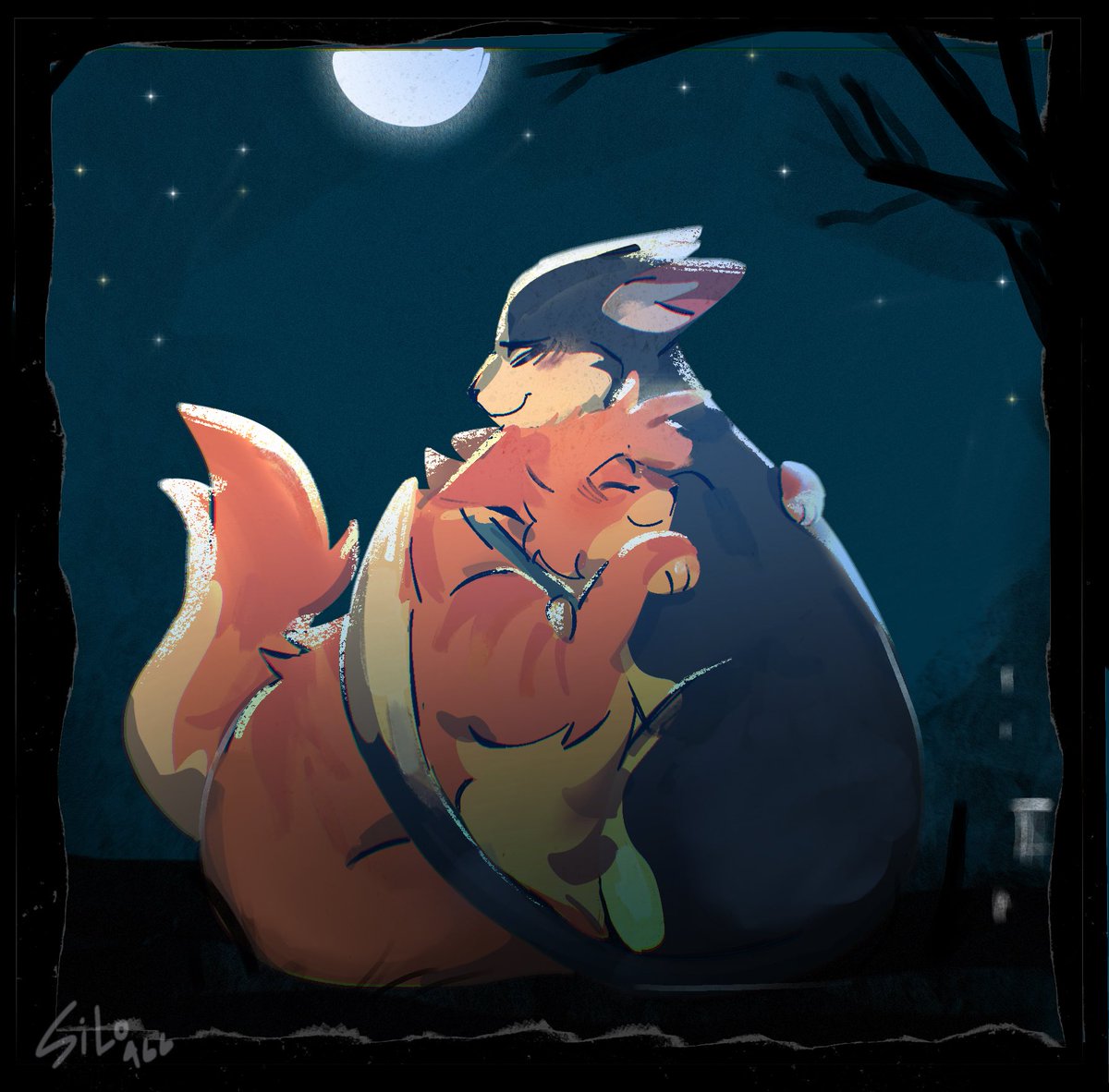 Silo466's tweet image. Jake and Tallstar 💫 #warriorcats #talljake