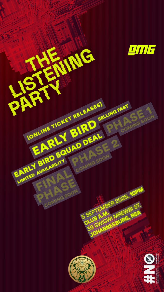 Early Bird Tickets Are LIVE! 🎟️ Grab yours before they’re gone – limited time, limited quantity!

🎟️ : howler.co.za/thelisteningpa…