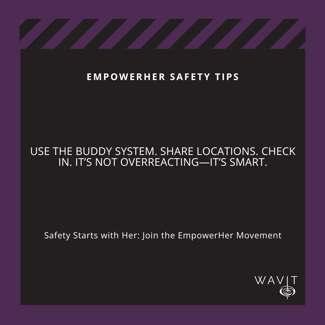 Use the buddy system. Share locations. Check in. It’s not overreacting—it’s smart.

ow.ly/qY3j50WjT0t

#SafetyStartsWithHer #EmpowerHer #WAVIT #TradeshowSafety #RipplesMakeWaves #SafetyTips #WomeninAVIT
