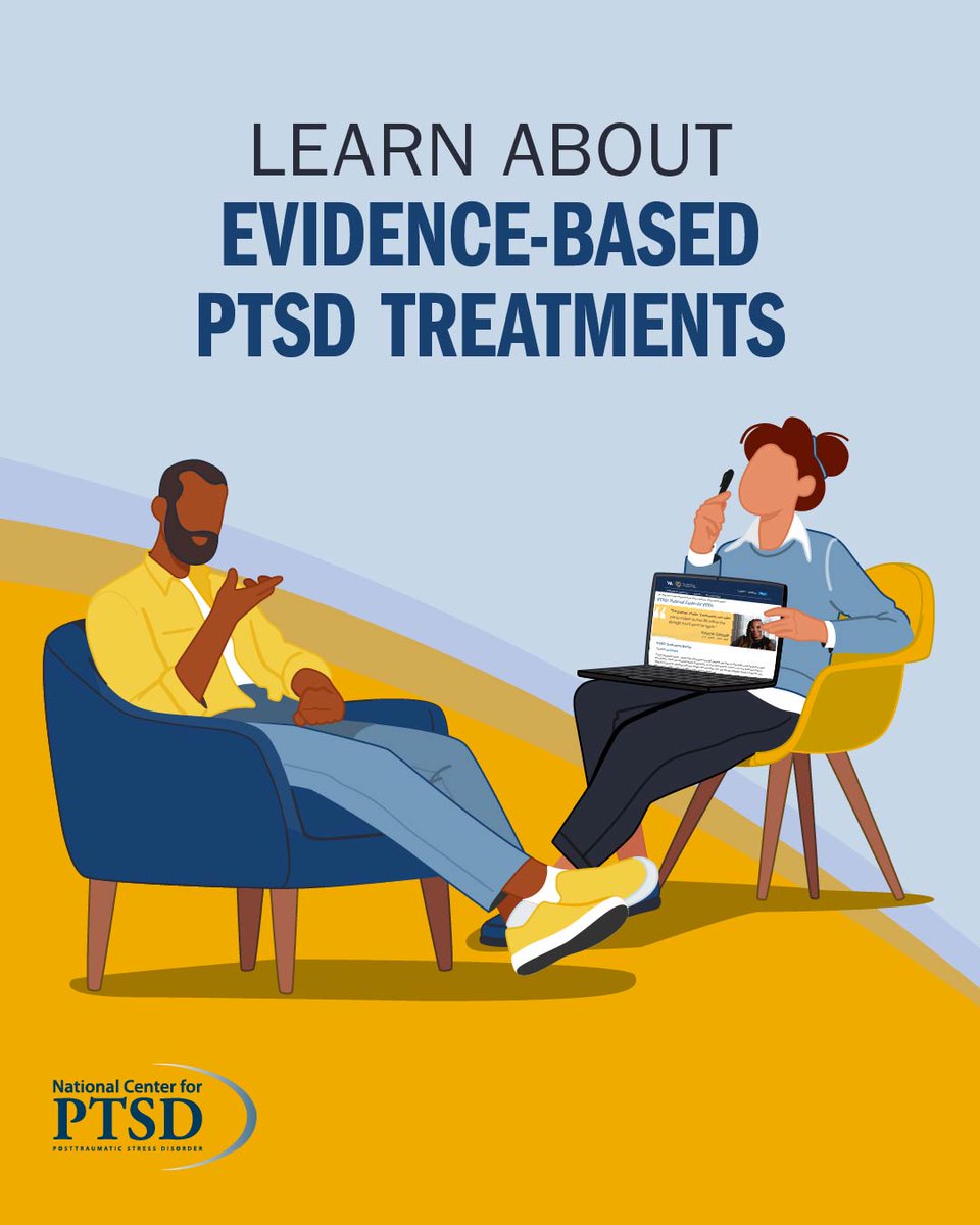 VA_PTSD_Info's tweet image. PTSD treatment works and the right treatment is the one that works best for you. Learn about the multiple evidence-based treatments for PTSD and get help finding a provider:
ptsd.va.gov/understand_tx/…
