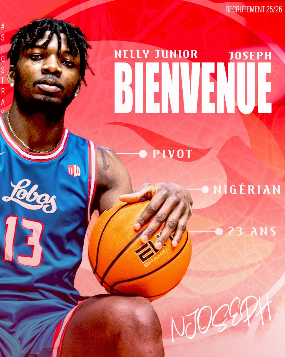 sigstrasbourg's tweet image. 🚨𝑨𝑳𝑬𝑹𝑻𝑬 𝑹𝑬𝑪𝑹𝑼𝑻𝑬𝑴𝑬𝑵𝑻 🚨
La SIG Strasbourg est heureuse d’annoncer la signature du pivot nigérian Nelly Junior Joseph (23 ans, 2m05), qui vient boucler le secteur intérieur.
Welcome Nelly Junior 👋
🗞 Communiqué : sigstrasbourg.fr/2025/07/la-sig…
#gosig