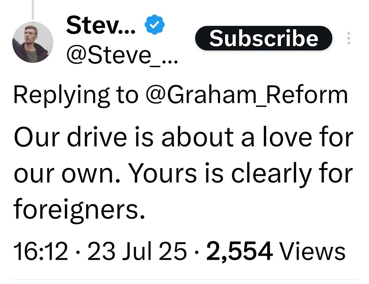 Graham_Reform's tweet image. Steve here is posting for likes and interaction and using the leftist ploy of stating he knows what I think.
This is grifting if ever I saw it. Im not playing that game.
He can carry on shouting at boats and I will work to change policy to make the country better, and stop the…