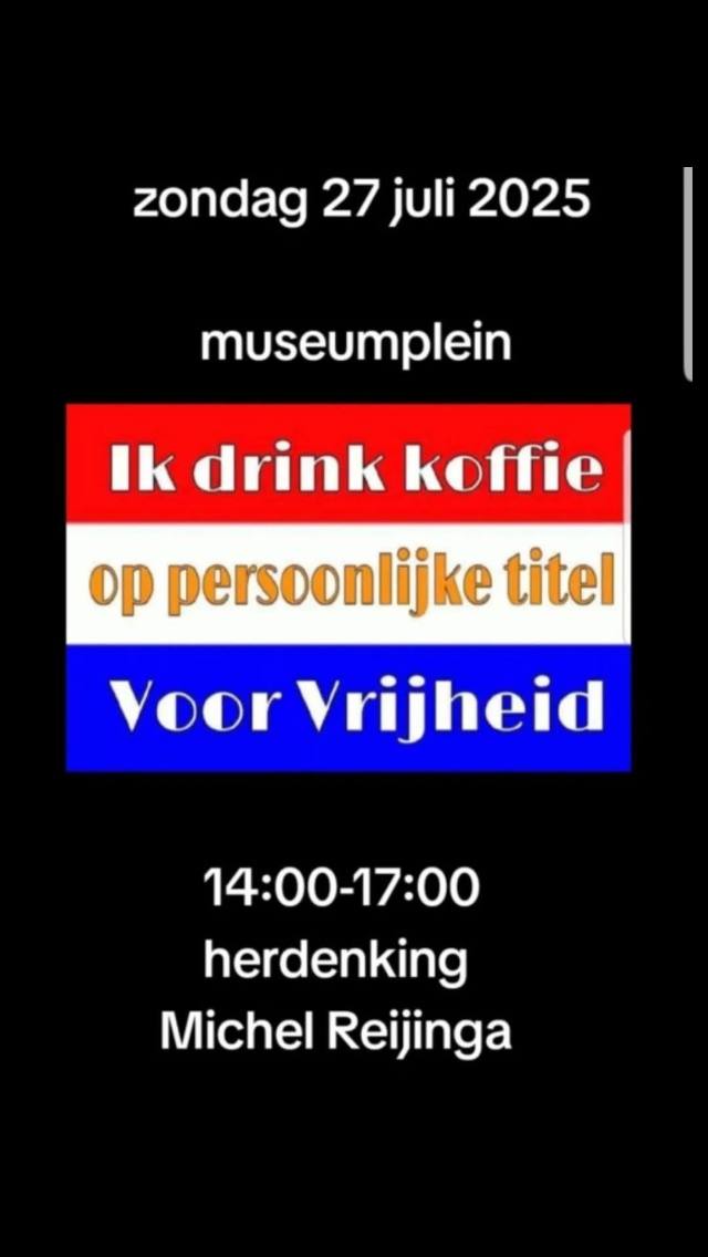 Em53363098's tweet image. 🌹
R.i.P 
#Michelreijinga
#koffiedrinken
#museumplein