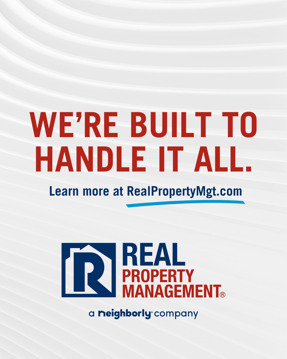 RealPropertyMgt's tweet image. Think of us as your property partner.

At Real Property Management®, we take care of your assets so you can focus on what matters most.

#RealPropertyManagement #Neighborly #PropertyPartner #StressFreeOwnership #RentalSupport