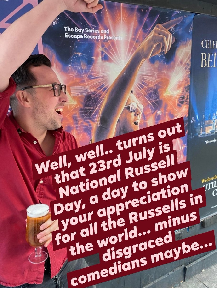 Suggestions on how to celebrate include Russell-themed parties and buying books written by Russells, apparently.... #nationalrussellday #russell #wherethefolk