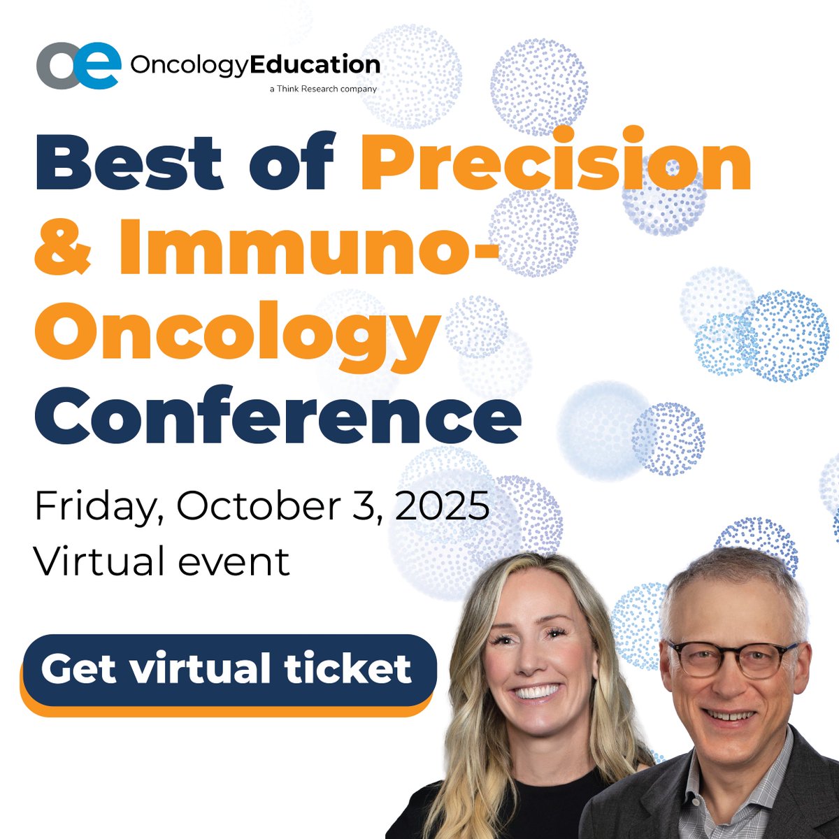 OncEd's tweet image. From bispecifics to CAR-T to oncolytic virus, the Best of Precision and Immuno-Oncology Virtual Conference is your ticket to the latest advances in IO and targeted therapy.
💡 Keynotes, expert speakers, and real-world cases.
Join us virtually: ow.ly/p4U350WtWV7
#MedOnc