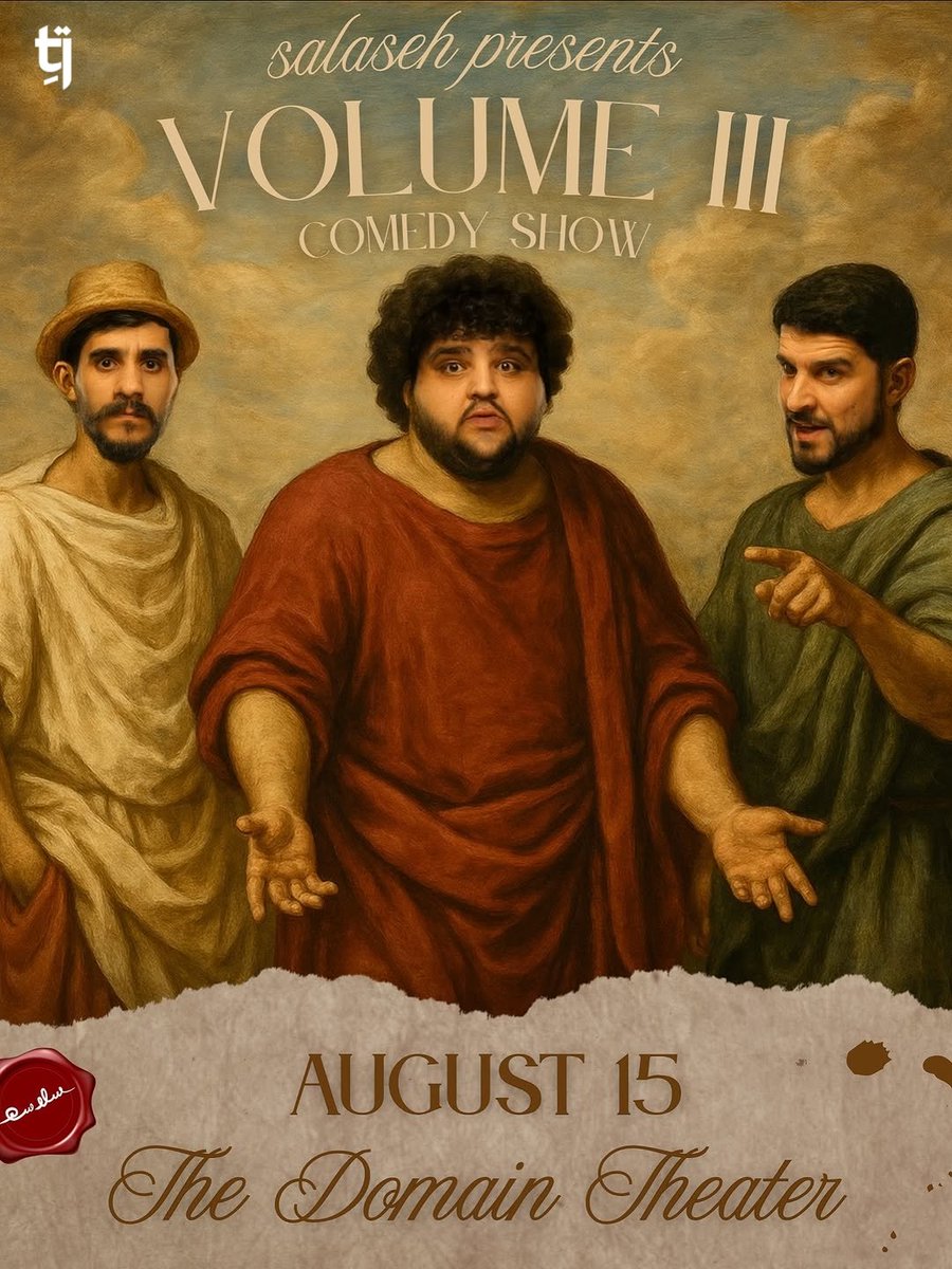 Salaseh is back in Amman! 🎤

Volume III hits The Domain Theater, King Hussein Business Park, on Friday, August 15th!

🎭 Expect a night of fresh energy, bold performances, and unmissable vibes.

🔞 Strictly 18+

Secure your spot now 🎟️ via the link in bio! 🔗