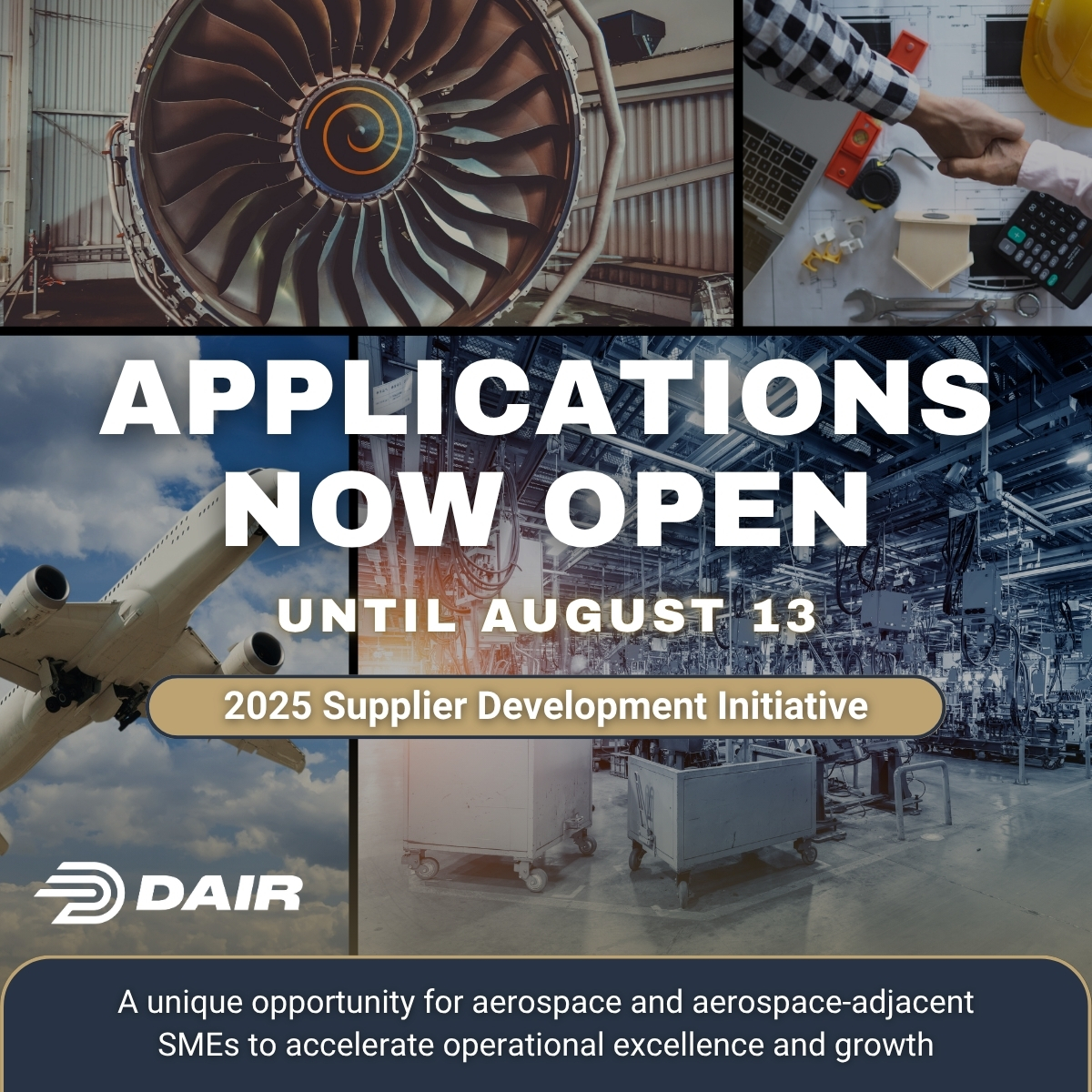 DAIR_Hub's tweet image. 🍁 The DAIR Supplier Development Initiative (SDI) is now accepting #applications for its third edition.
🔗 Apply now: dairhub.com/initiatives/da…
A unique opportunity for #southern Ontario’s aerospace SMEs to #accelerate operational excellence and #growth.
#Continuous #Improvement