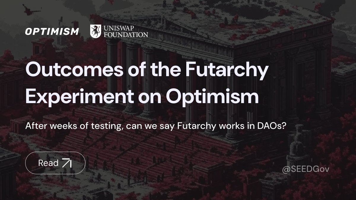 Can Futarchy beat traditional grants? 🧠💸

A few months ago, <a href="/Optimism/">Optimism</a>, <a href="/UniswapFND/">Uniswap Foundation</a>, and <a href="/butterygg/">butter</a> tested a new way to allocate funding using prediction markets 🔮📊

Now the results are in.

Are we looking at the future of grants in Web3?

Let’s dive in 🧵👇