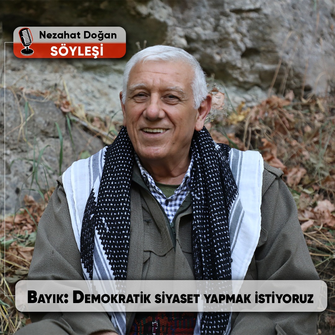 📌 KCK Yürütme Konseyi Eşbaşkanı Cemil Bayık gazetemize konuştu:

▪️ Kürtler öyle ne birilerinin iktidara gelmesini ne birinin iktidardan düşmesini esas alan bir yerdedir. Kürtlerin amacı Türkiye’nin demokratikleşmesidir

🎙️ Nezahat Doğan

yeniyasamgazetesi9.com/bayik-demokrat…