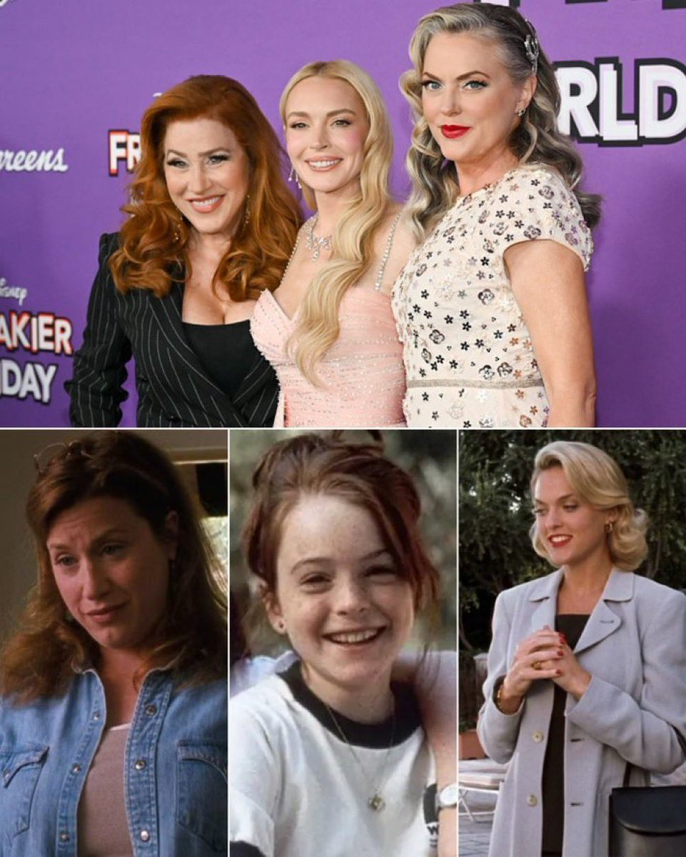 MrPopOfficial's tweet image. The cast of ‘The Parent Trap’ reunited at the ‘Freakier Friday’ premiere.