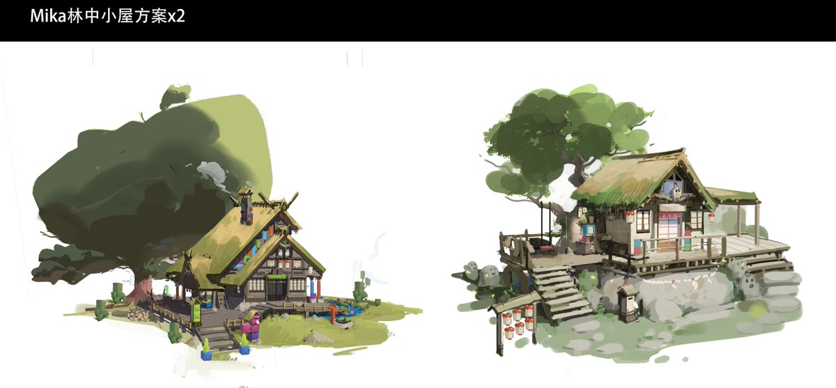 TalesOfSeikyu's tweet image. Seikyu's hot spring will be opening as part of our next major content update, giving you the opportunity to meet the beautiful yet mysterious Mika who works there. Check out these designs for Mika's home. Do you have a favourite? #ConceptArt #TalesOfSeikyu