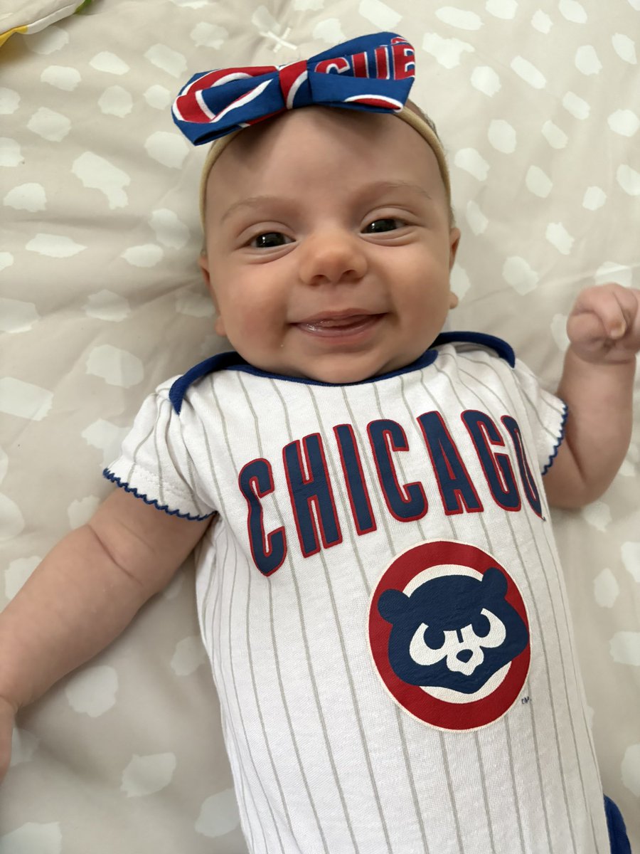 jac_worthey's tweet photo. We’re REAdy for a quality start from Rea today! Go Cubbies! @Cubs @Taylor_McGregor @JimDeshaies Boog, can’t find your X handle? #qualitybaby #7weeksold https://t.co/XtmFVYzs49