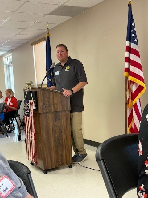 MCS would like to thank Darren Engleking for taking a day to speak with the Ripley Co. Retired teachers assoc. thanking them for their generous gift.