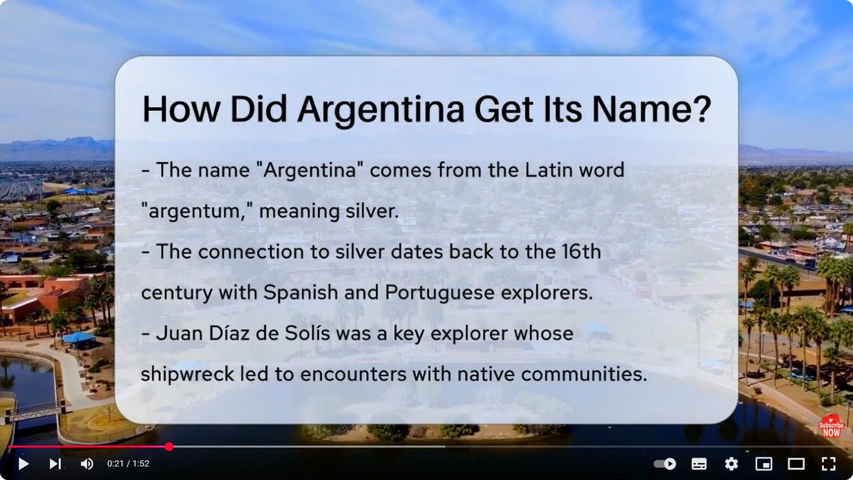 jet_tests's tweet image. How Did Argentina Get Its Name?

The name Argentina comes from the latin word &quot;argentum&quot;

youtube.com/watch?v=Rt6YdS…

#argentinaname
#countrynames
