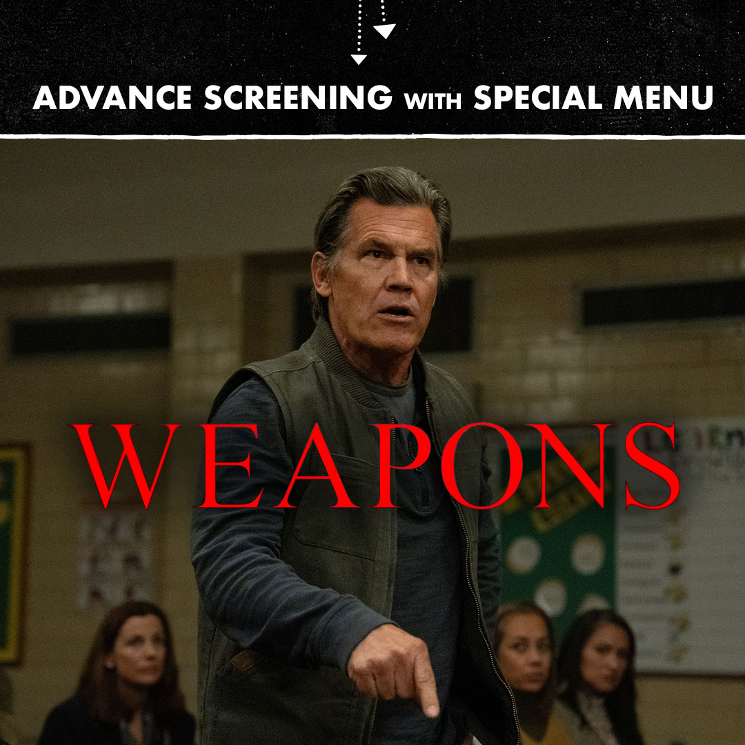 alamodrafthouse's tweet image. When all but one child from the same class mysteriously vanish on the same night at exactly the same time, a community is left questioning who or what is behind their disappearance in WEAPONS. See it early (and with a special menu!) on 8/6 - tickets on sale now at…