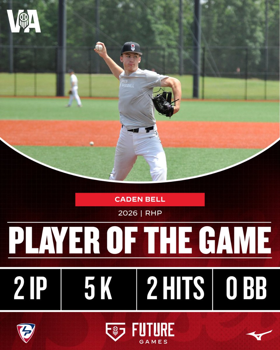 Prep Baseball Virginia/DC (@prepbaseballva) on Twitter photo ๐จ#PBSFG25 PLAYER OF THE GAME ๐จ
Caden Bell, 2026 RHP, <a href="/PFHSBaseball/">PFHS Baseball</a>
2 IP, 5 K, 2 H
Profile ๐-->loom.ly/GOMrYxQ
Day 1 Recap ๐-->loom.ly/WN32i20
<a href="/prepbaseball/">Prep Baseball</a> | <a href="/LakePointSports/">LakePoint Sports</a> ๐จ#PBSFG25 PLAYER OF THE GAME ๐จ
Caden Bell, 2026 RHP, <a href="/PFHSBaseball/">PFHS Baseball</a>
2 IP, 5 K, 2 H
Profile ๐-->loom.ly/GOMrYxQ
Day 1 Recap ๐-->loom.ly/WN32i20
<a href="/prepbaseball/">Prep Baseball</a> | <a href="/LakePointSports/">LakePoint Sports</a>