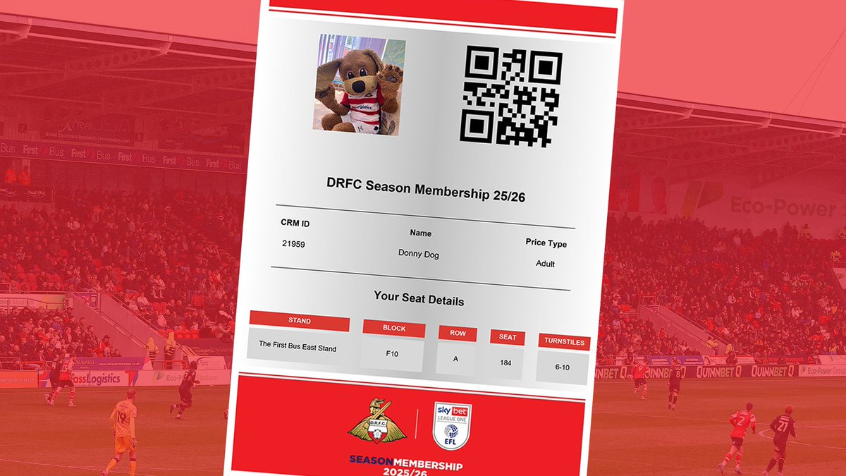 drfc_official's tweet image. Attention Season Membership holders - make sure you read this important information ahead of the new season⬇️
doncasterroversfc.co.uk/news/2025/july…
🔴 #drfc ⚪️