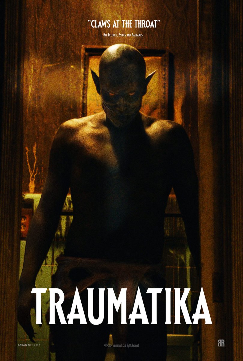 Two Witches filmmaker Pierre Tsigaridis is back with intense horror movie TRAUMATIKA, and our exclusive poster claws at the throat with a demonic presence.

Saban Films releases the unrated demonic horror movie in theaters on September 12.