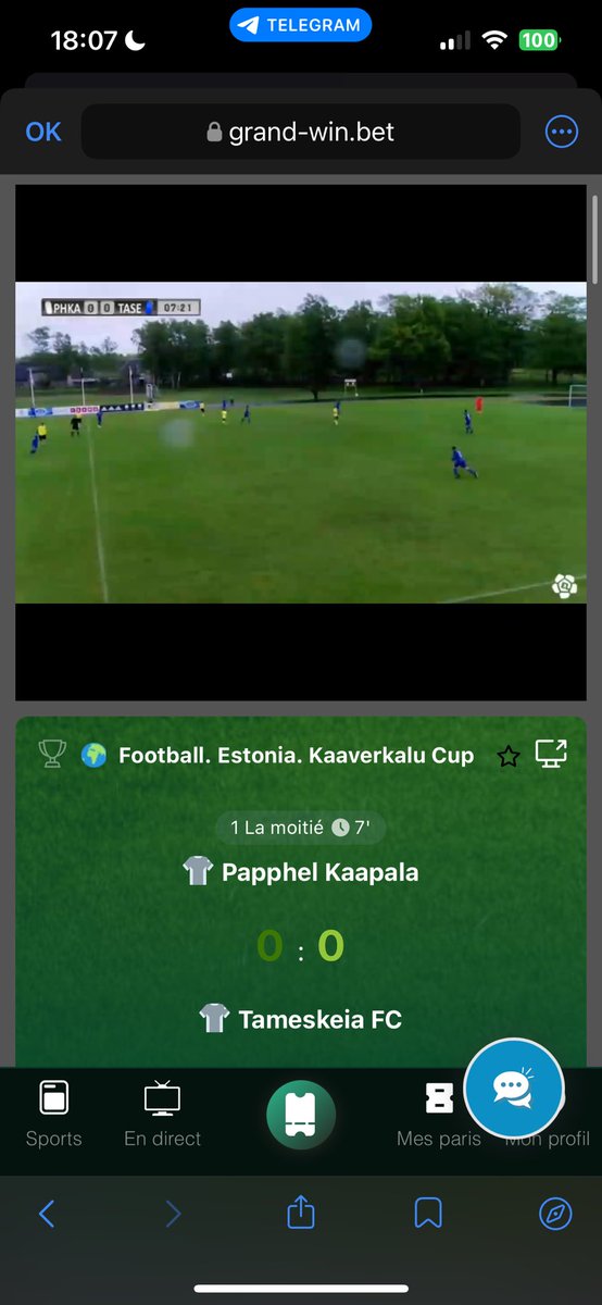 Papphel kaapala 0-1 tameskeia
Oran 14,39

grand-win.bet/live/201/80642…
