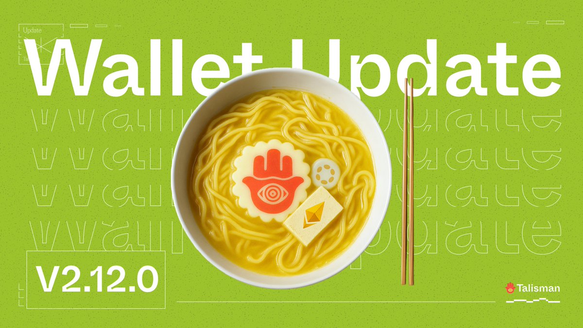 wearetalisman's tweet image. Talisman never stops cooking! 👨🍳
The release of Talisman v2.12.0 brings support for all major @Hydration assets, including GDOT and GETH! 🔥
+ Many essential updates under the hood!
Fire up the Talisman extension today to get a taste of what's new. 🍜
talisman.xyz