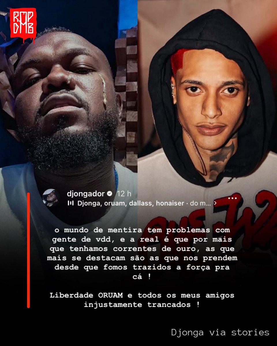 portalrapdab's tweet image. &quot;Liberdade Oruam e todos os meus amigos injustamente trancados!&quot;