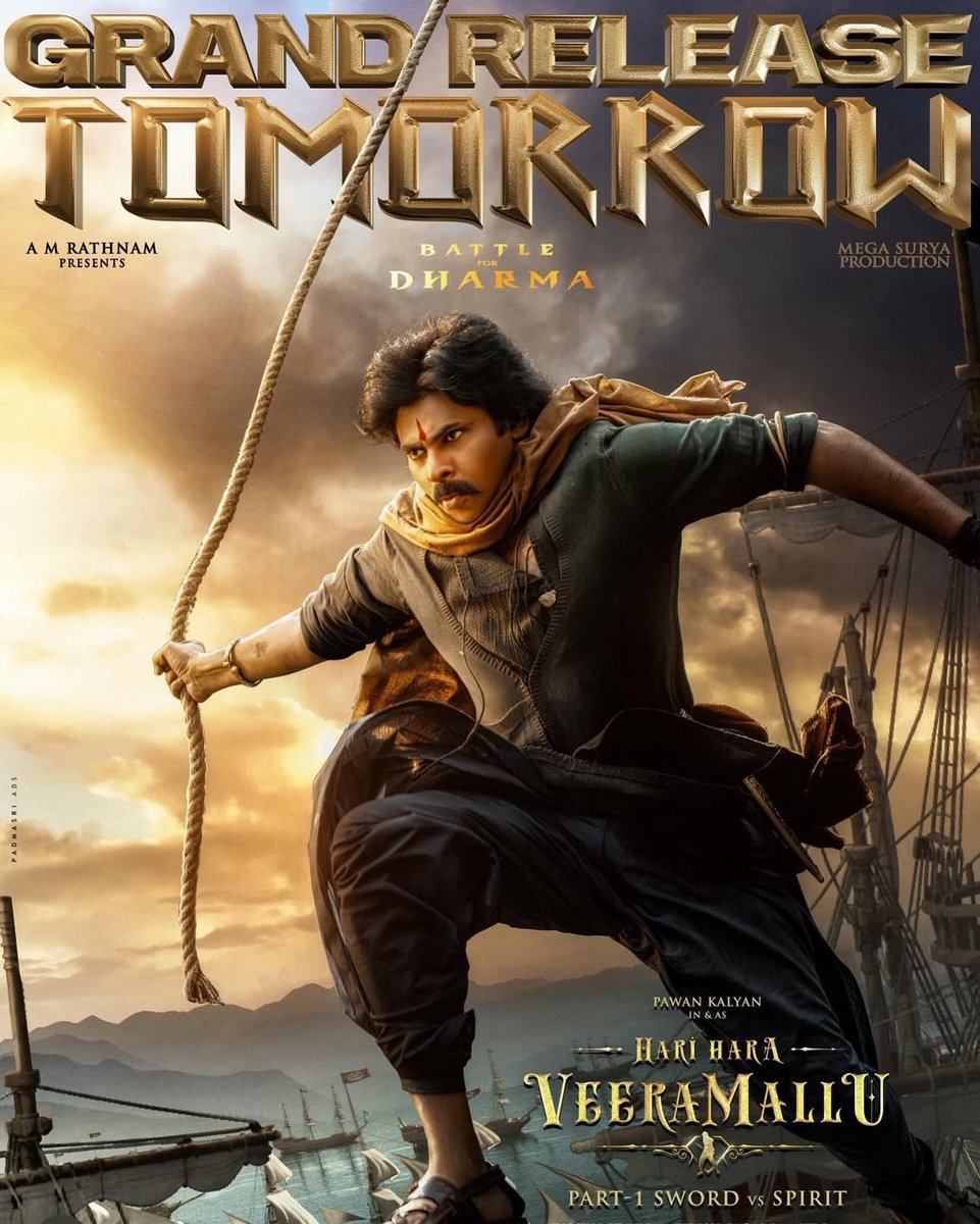 #HariHaraVeeraMalluOnJuly24th <a href="/Srigangacinemas/">Sri Ganga Cinemas Barco RGB LASER DOLBY ATMOS</a> bookings open now