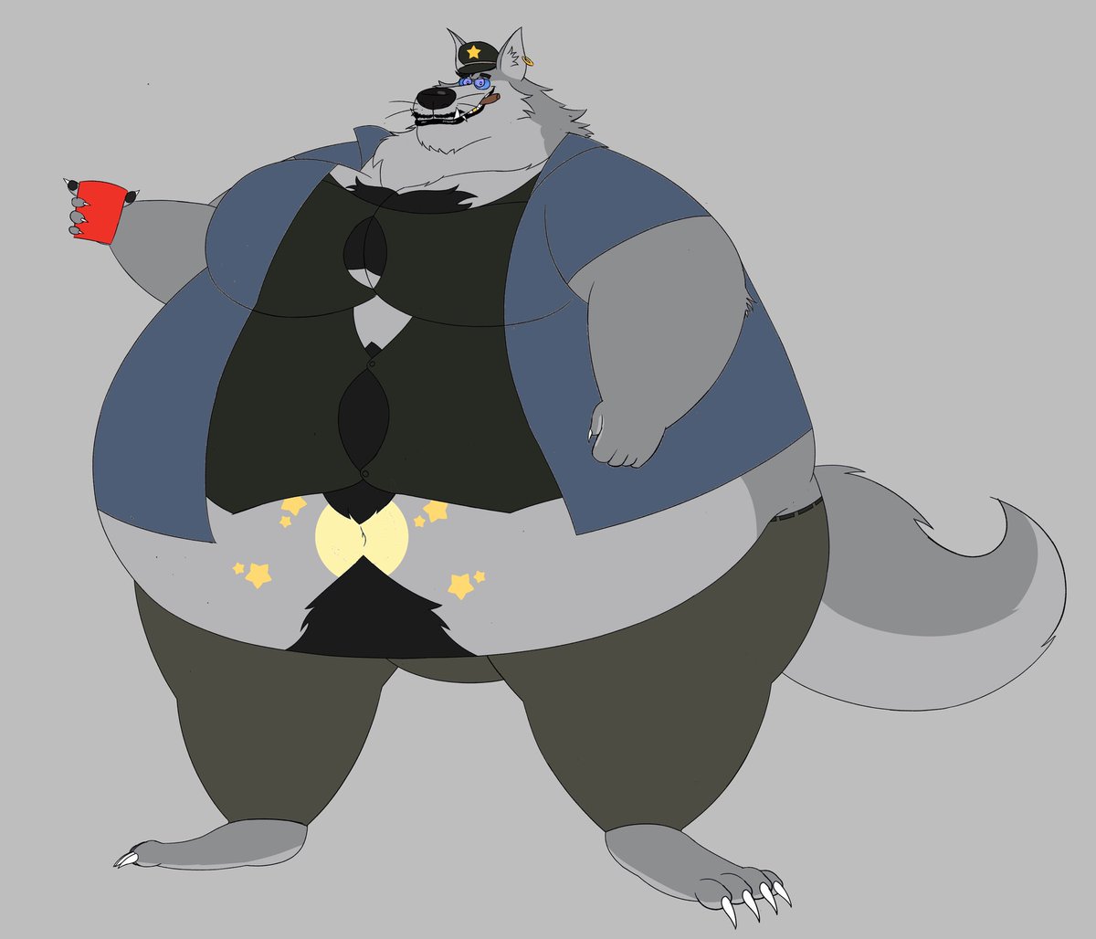 Have this dude, his name is sheriff gobbler. He’s like a cowboy sheriff in a modern day county sheriffs attire. Gulps down fattening foods and swallows up criminals. He’ll make sure to keep folks safe