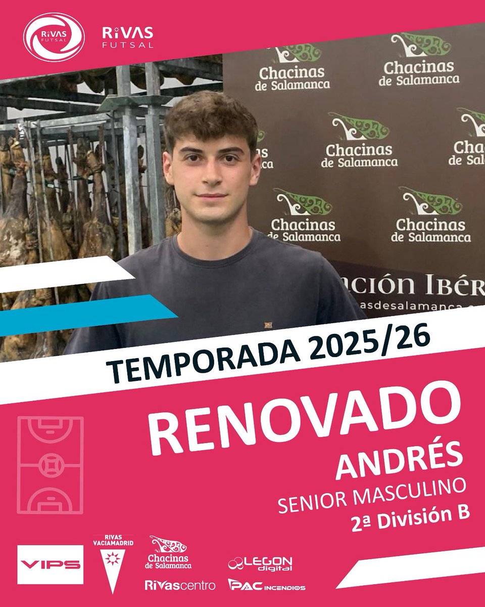 cdrivasfutsal's tweet image. 🚨 𝗥𝗘𝗡𝗢𝗩𝗔𝗗𝗢

𝗔𝗻𝗱𝗿𝗲́𝘀 continuará defendiendo la portería del primer equipo 🧤

🏡 Portero de la casa que dio un paso al frente esta temporada.
🔒 Seguro bajo palos, humilde, muy joven y sobradamente preparado.

¡Orgullo total!

#RivasFutsal #Andrés #Renovación