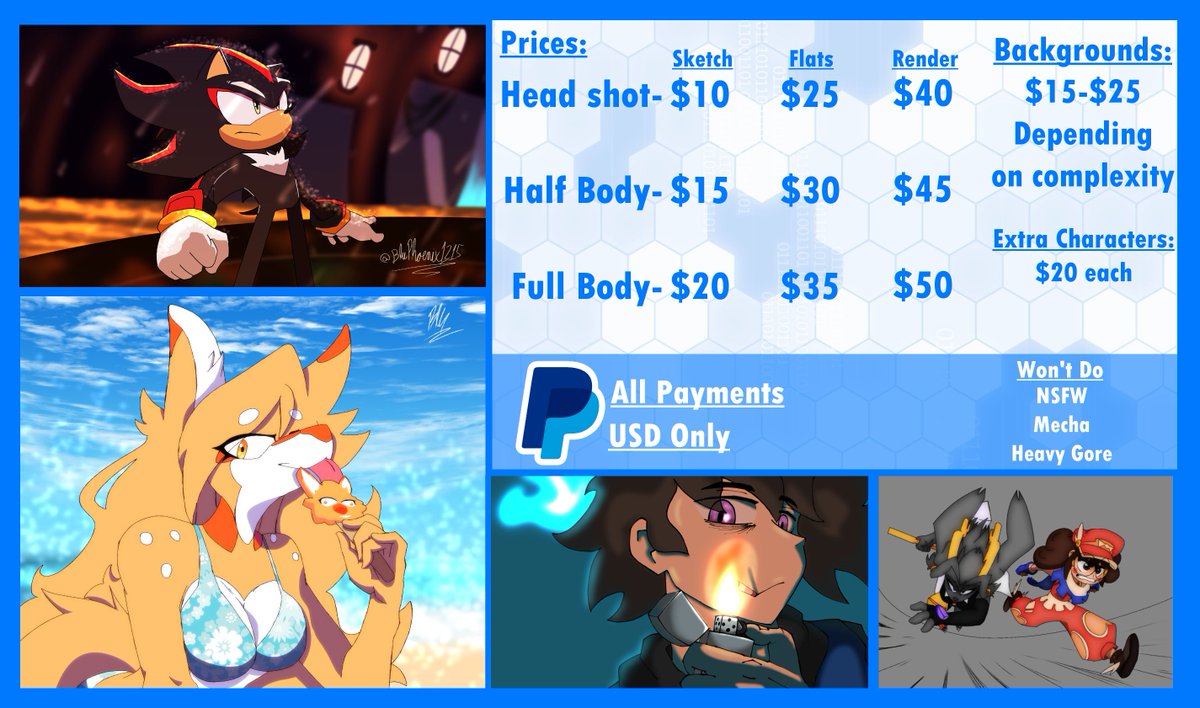 BluPhoenix1215's tweet image. Hey folks! I'm opening up commissions! Just send me a DM if you're interested!