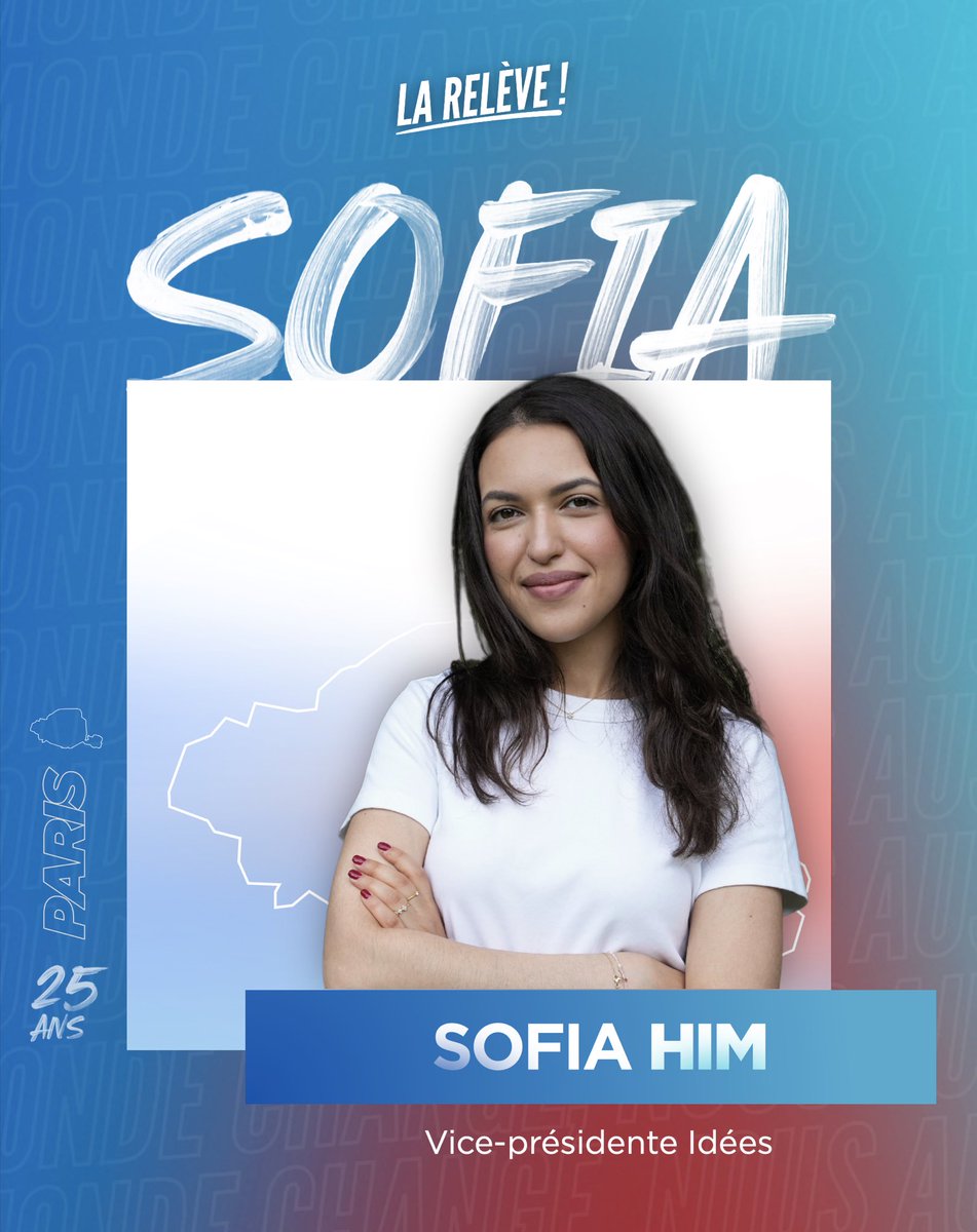 LaReleve2025's tweet image. 🚀 Bienvenue à Sofia Him, notre future VP Idées !
🔥 À son actif : 10 ans des JAM, audit égalité F/H, programme de La Relève
✊ Militante pour l’égalité femmes-hommes
❤️ Fun fact : guide trilingue à Casablanca 🇲🇦
👉 Envie de faire bouger les lignes ? Rejoins La Relève !