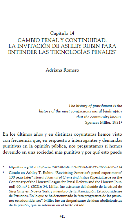 Adriana Romero (@adrianars2025) on Twitter photo En este texto editado por Fernando Tamayo, presento una introducción a la obra de <a href="/ashleytrubin/">Dr. Ashley T. Rubin</a> en español
Analizar el cambio y la continuidad del castigo supone una innovación necesaria del análisis de la punitividad o las reformas penales
¡Lean el libro que está muy chévere! En este texto editado por Fernando Tamayo, presento una introducción a la obra de <a href="/ashleytrubin/">Dr. Ashley T. Rubin</a> en español
Analizar el cambio y la continuidad del castigo supone una innovación necesaria del análisis de la punitividad o las reformas penales
¡Lean el libro que está muy chévere!