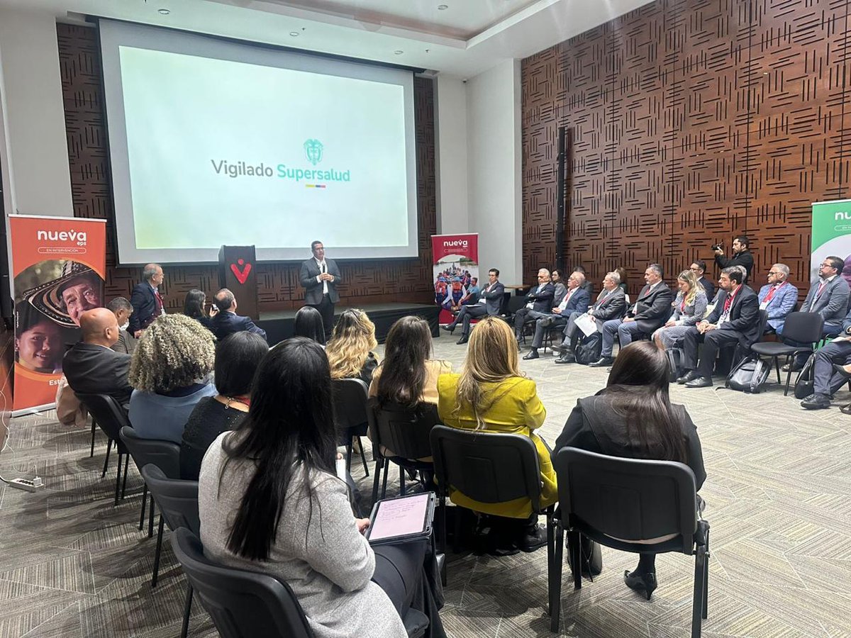 #AEstaHora El Supersalud, <a href="/giovannyrubiano/">Giovanny Rubiano MD</a> participa en reunión nacional de <a href="/NuevaEPS_/">NUEVA EPS</a>. La EPS más importante del país, con más de 11 millones de afiliados, trabaja en una reorganización que pasa por talento humano, sistemas de información y la territorialización en salud.