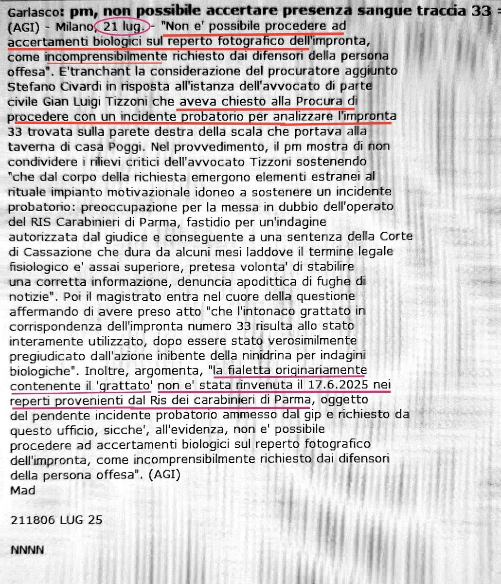 redneroo's tweet image. I leggendari #RISdiParma hanno anche smarrito la fialetta contenente il &apos;grattato&apos; dell&apos;impronta 33. Lo dice il procuratore Civardi nella severa risposta all&apos;avv. Tizzoni 
La fialetta sarebbe stata oggetto di incidente prob. per dimostrare l&apos;eventuale presenza di sangue #Garlasco