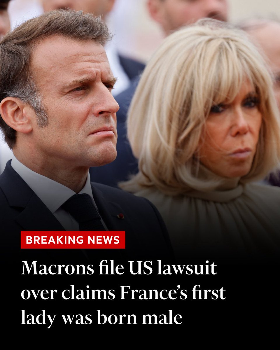 OliaOnX's tweet image. 🚨🚨🚨”French President Emmanuel Macron and his wife Brigitte have filed a US defamation lawsuit against Candace Owens, who has said France’s first lady “is in fact a man”.
The 218-page lawsuit, filed in Delaware on Wednesday, accuses Owens of publishing “outlandish, defamatory…