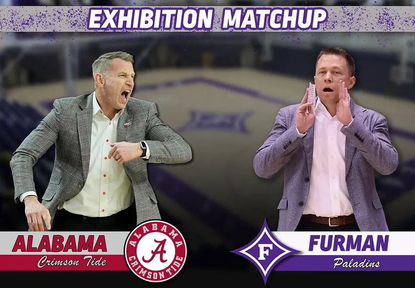 FUHoopsInsider's tweet image. Furman will take on the Alabama Crimson Tide to open up the newly renovated Timmons Arena! 🔥🔥

Read about it below ⬇️⬇️

open.substack.com/pub/furmanhoop…