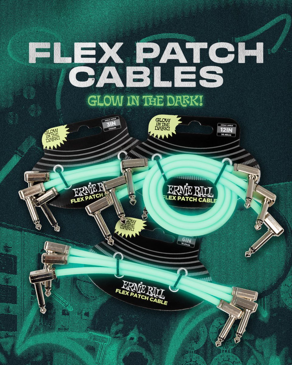 Introducing New Glow-in the dark Patch cables!

Let your rig shine with our new Glow-in-the-Dark Flex Patch Cables. Engineered for clear tone and flexible setups. Plus, they glow, which is just cool. 💡 Link in bio to grab yours!

ernieball.com/guitar-accesso…