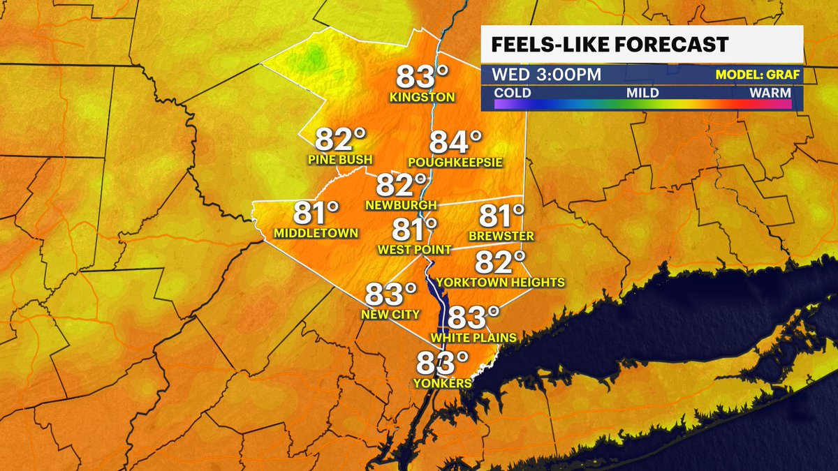 AlexCalamiaWx's tweet image. It's about to get really hot!! Today is nice, tomorrow is warm, Friday ... forget about it!
I would say Friday is a good beach day, but we'll be tracking downpours between 3 - 7 PM.