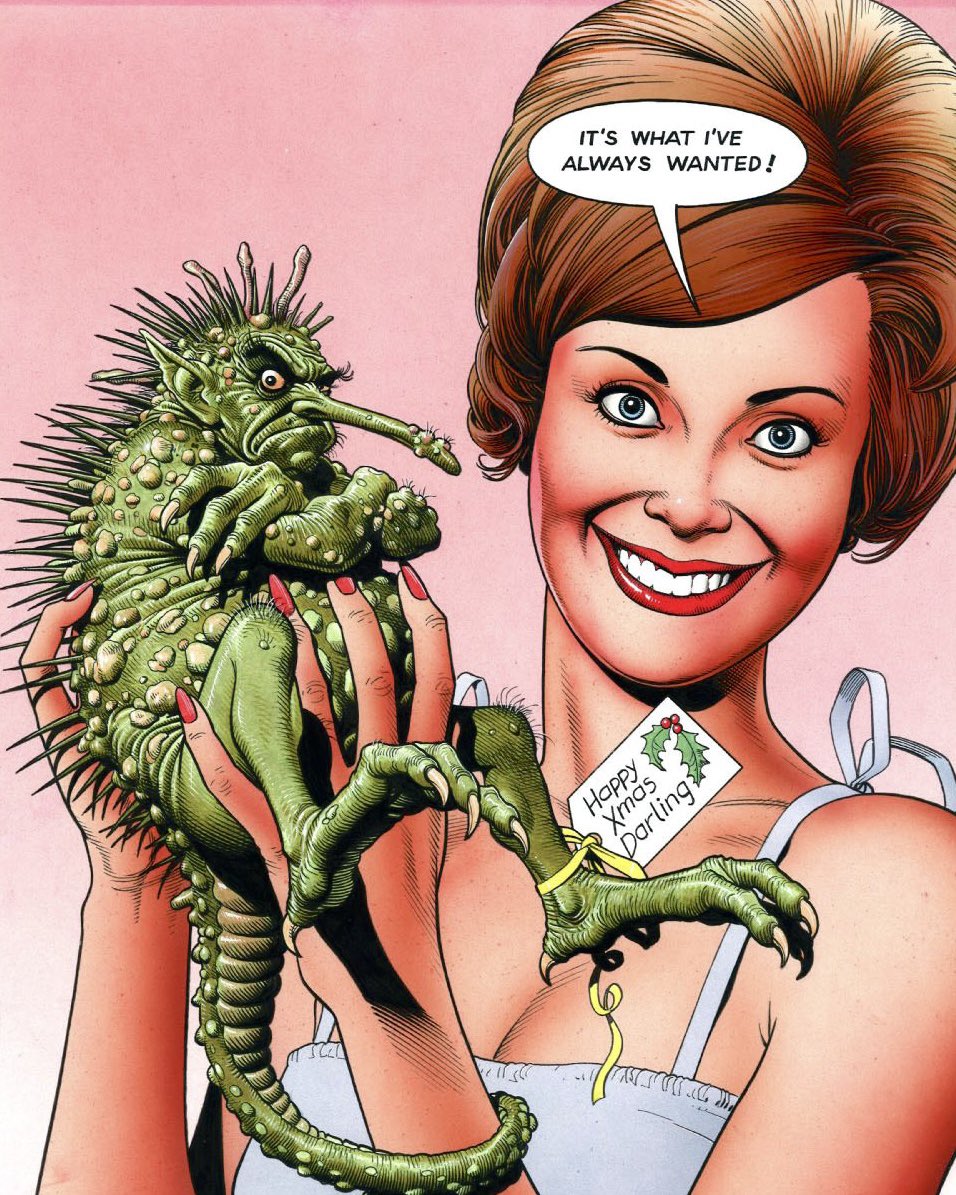HeavyMetalInk's tweet image. Brian Bolland’s razor-sharp linework and obsessive attention to detail helped redefine comic art in the late 20th century. ✒️🧠
Best known for illustrating Batman: The Killing Joke (1988) with Alan Moore, Bolland also left an indelible mark on Judge Dredd during the golden era…