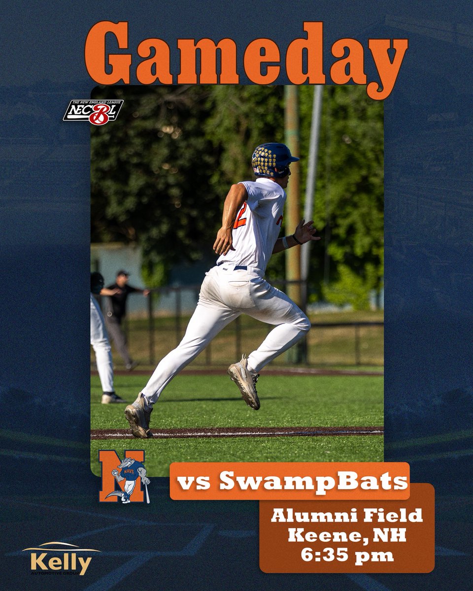 NSNavigators's tweet image. Up and at ‘em…
🆚 @swampbats_keene
🏟️ Alumni Field
📍 Keene, NH
⏰ 6:35 p.m.
📺 ESPN+
📱 @NSNavigators on Twitter
#NavsNation | #NECBL