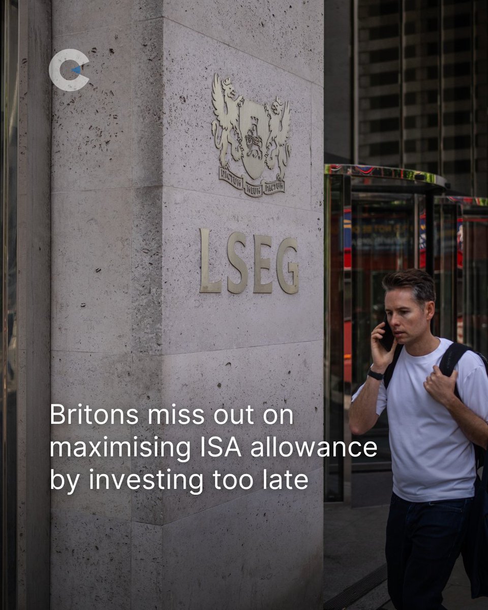 CityAM's tweet image. UK consumers who delay investing in their ISA allowance until the end of the tax year could significantly reduce their potential for long term growth, analysts have warned.
Investors who delay investing in stocks and shares ISAs have missed out on as much as £123,000 in compound…