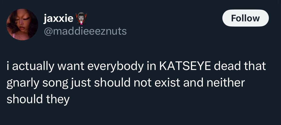 UPROTECTKATSEYE's tweet image. ‼️ #PROTECTKATSEYE ‼️
Block and report
Do NOT engage ⚠️
Click the 3 dots select violent speech then wish of harm
🔗: x.com/maddieeeznuts?…