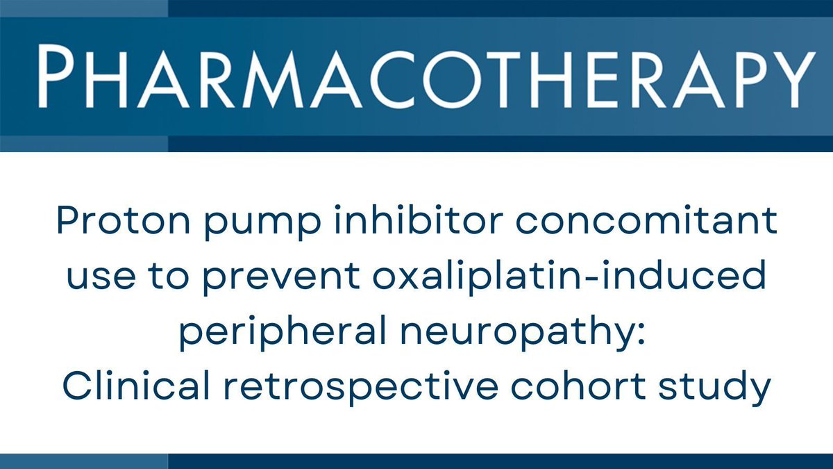 PharmacoJournal's tweet image. These results suggest that concomitant PPI use may reduce oxaliplatin discontinuation due to Oxaliplatin-induced peripheral neuropathy in patients receiving oxaliplatin. OPEN ACCESS: buff.ly/6nsv28i
