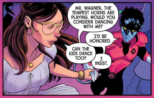 proxy616's tweet image. #xspoilers Mckenzie Deneer asks Nightcrawler for a dance. Elf’s Wholesome Rizz 🥰