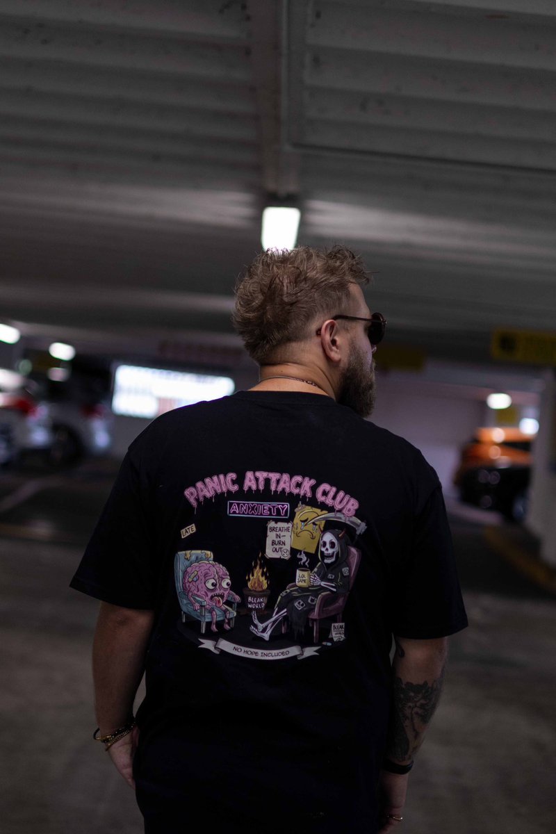 Panic Attack Club coming this Friday! 

bleakworld.store

#altfashion #clothingbrand #mentalhealthsupport