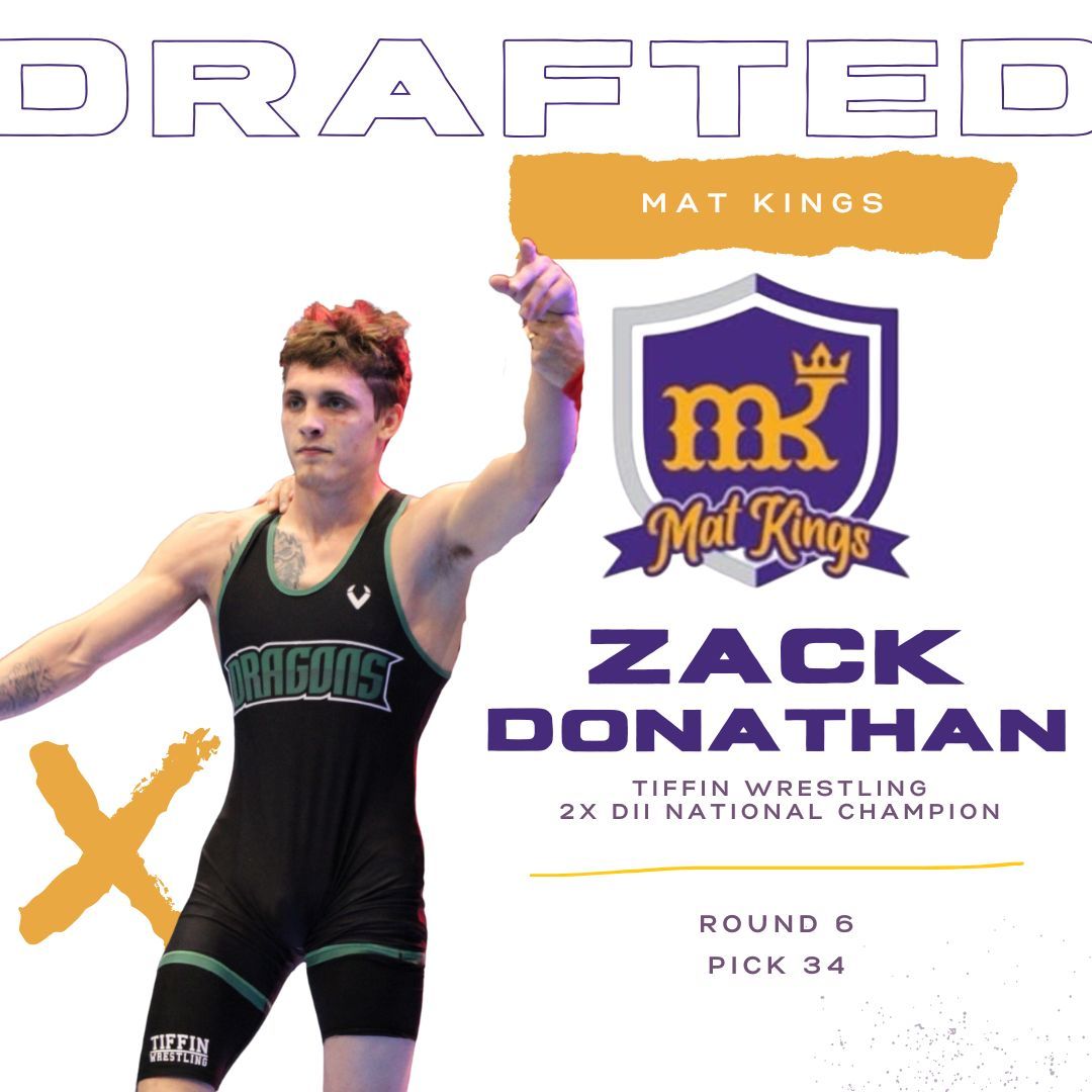 Congratulations to former Dragon wrestler and our 2x National Champion, Zack Donathan! He got drafted to the Mat Kings in the first @claw_wrestling draft! Wishing him the best of luck in this next step! #ItsAFamilyThing #GoGons 🐉