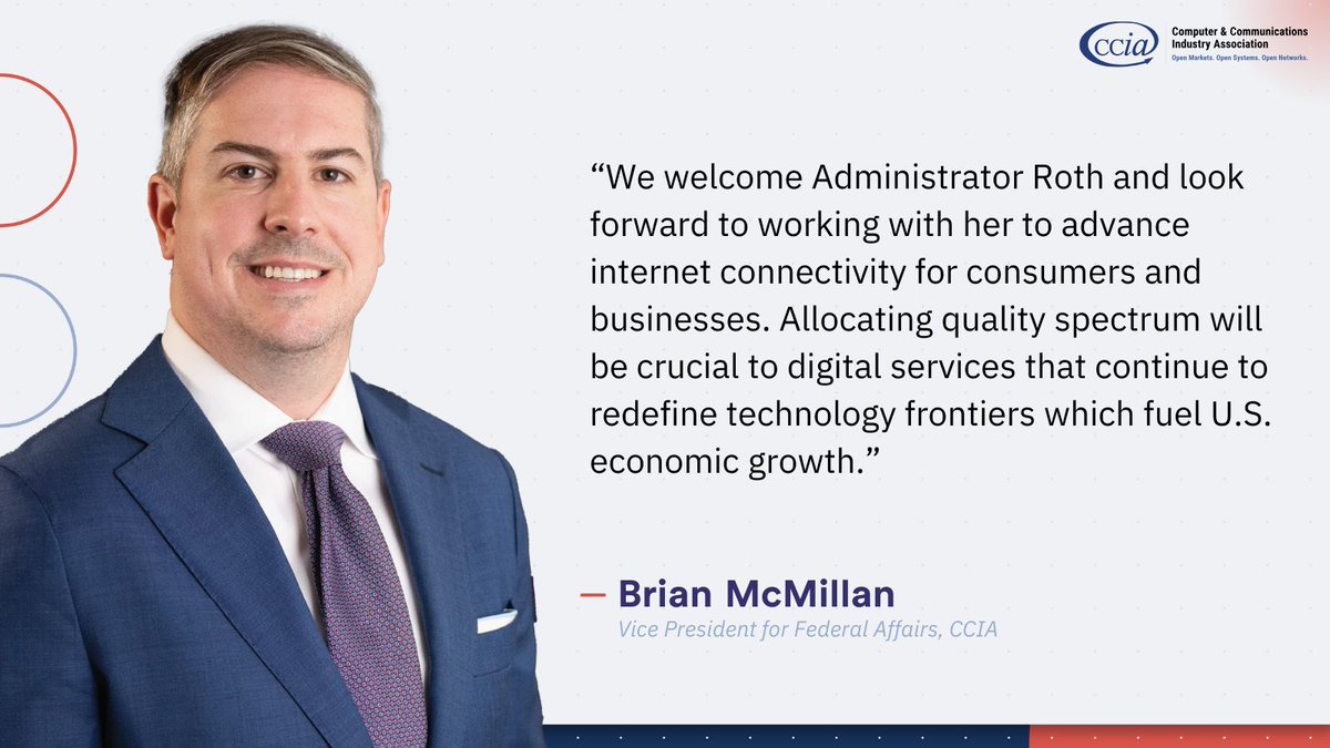 ccianet's tweet image. The Senate has confirmed Arielle Roth as Administrator of @NTIAgov. CCIA looks forward to working with her at a critical time for U.S. telecom policy as demand for spectrum surges. buff.ly/iD6UX1c