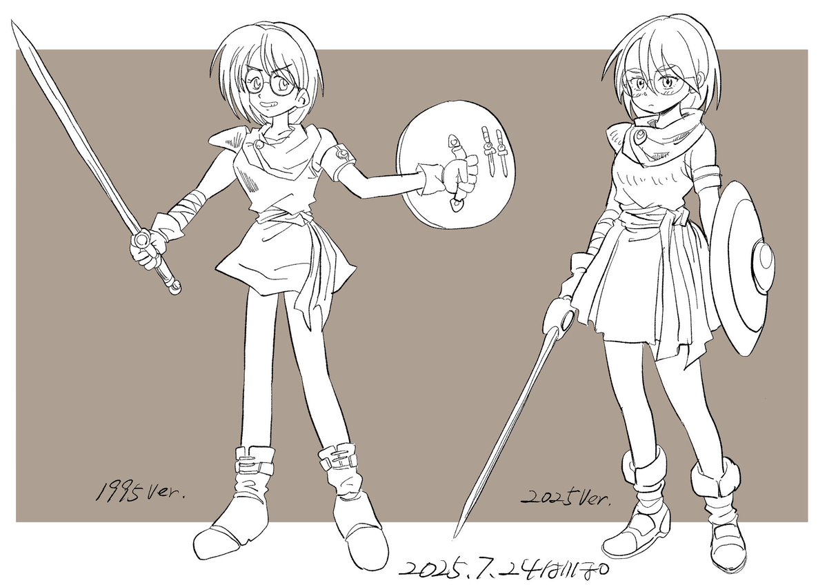 hari_tabo42's tweet image. 絵を描き始めて5年目位のキャラ絵と現在のキャラ絵を比較してみました。
当時の絵描き友達に「君のキャラクターは裸が想像できない。」って言われたのを思い出しました😂
こうやって客観的に変化を見てみると面白い🤣